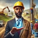 engineer holding water drop